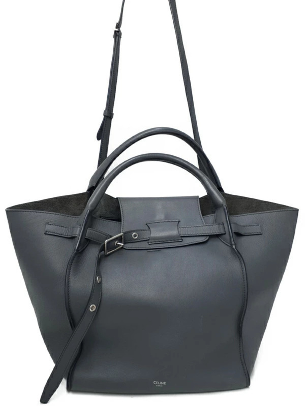 Celine Big Bag smooth calfskin Phoebe Philo dual top Black